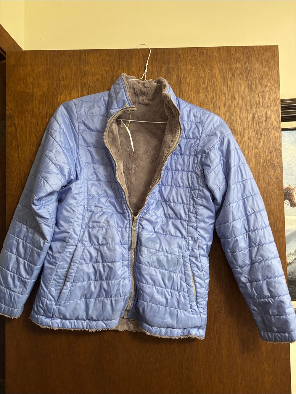The North Face Light Lavender Reversible Puffer Jacket